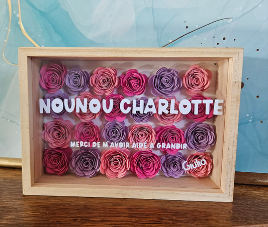 Petit cadre floral personnalisé